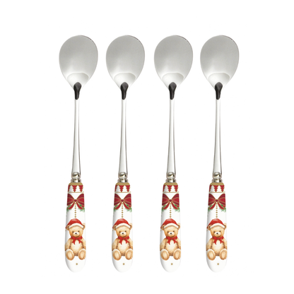 Lot de 4 cuillères à dessert &quot;Magie de Noël&quot;