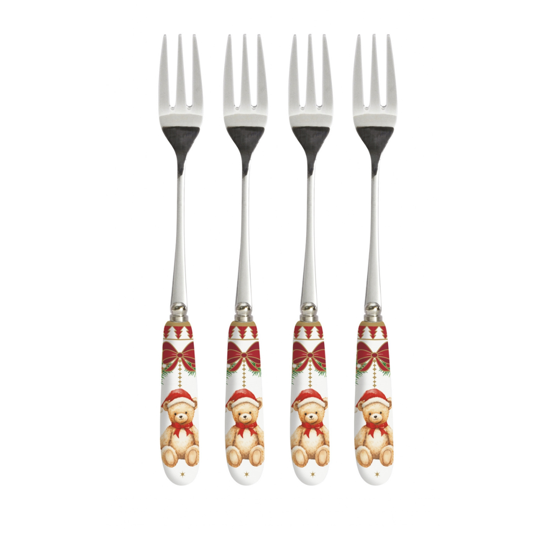 Lot de 4 fourchettes à gâteau &quot;Magie de Noël&quot;