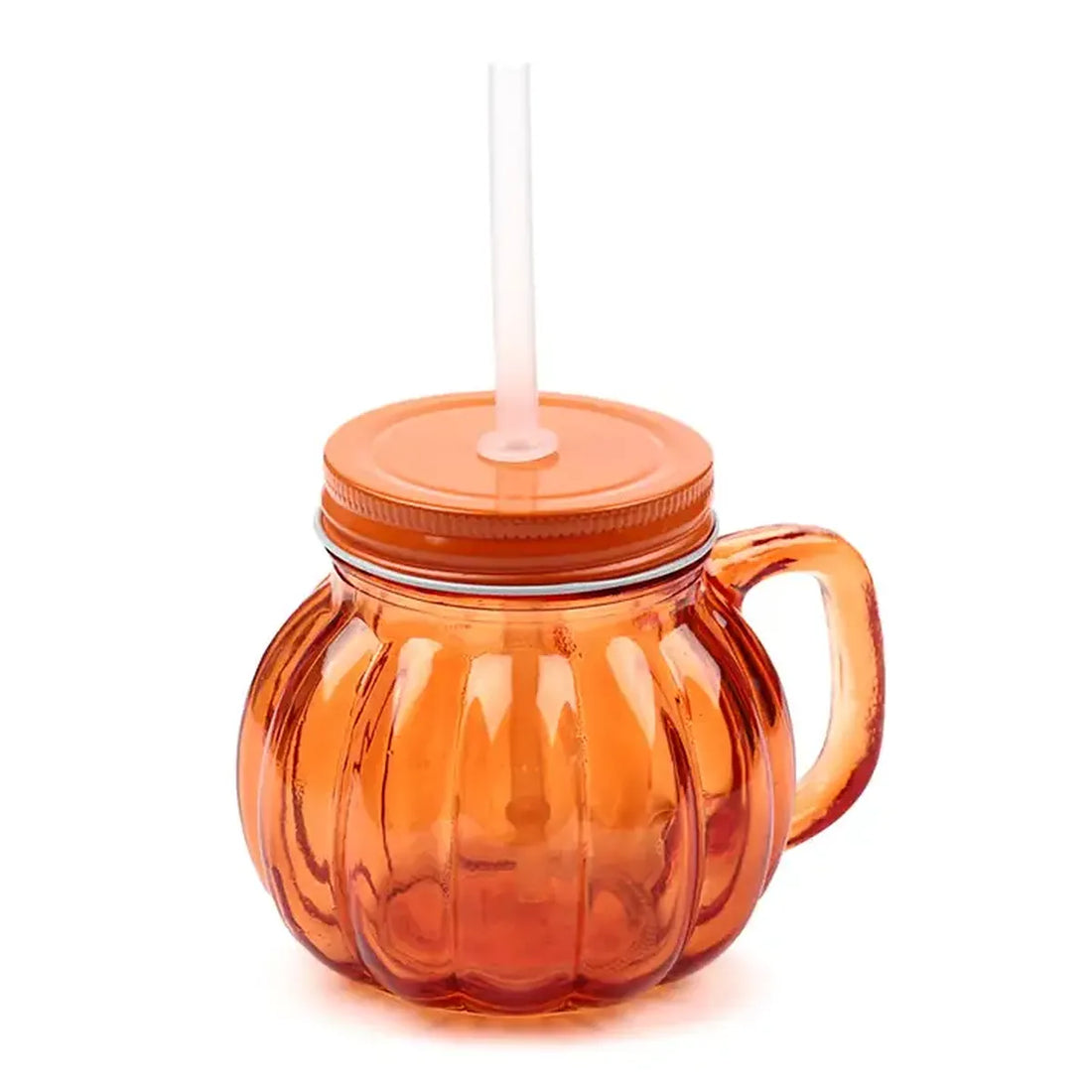 Jar avec paille Citrouille enchantée (400 ml)