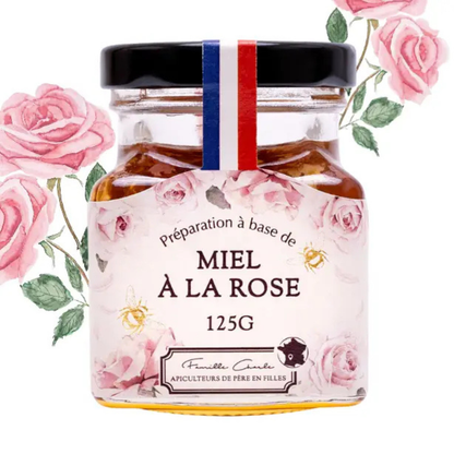 Miel infusé à la rose (125 g)