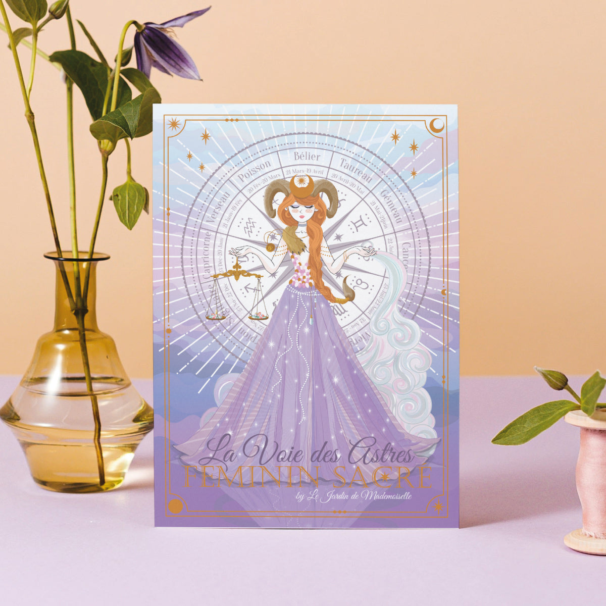 Mini Affiche A6 Féminité sacrée + enveloppe - by Mademoiselle