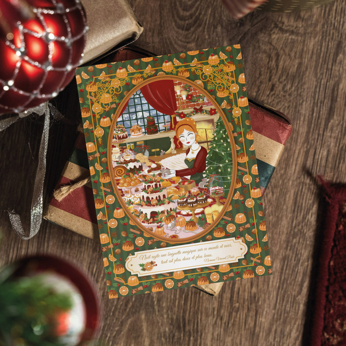 Mini Affiche A6 Douceurs de Fêtes - by Mademoiselle