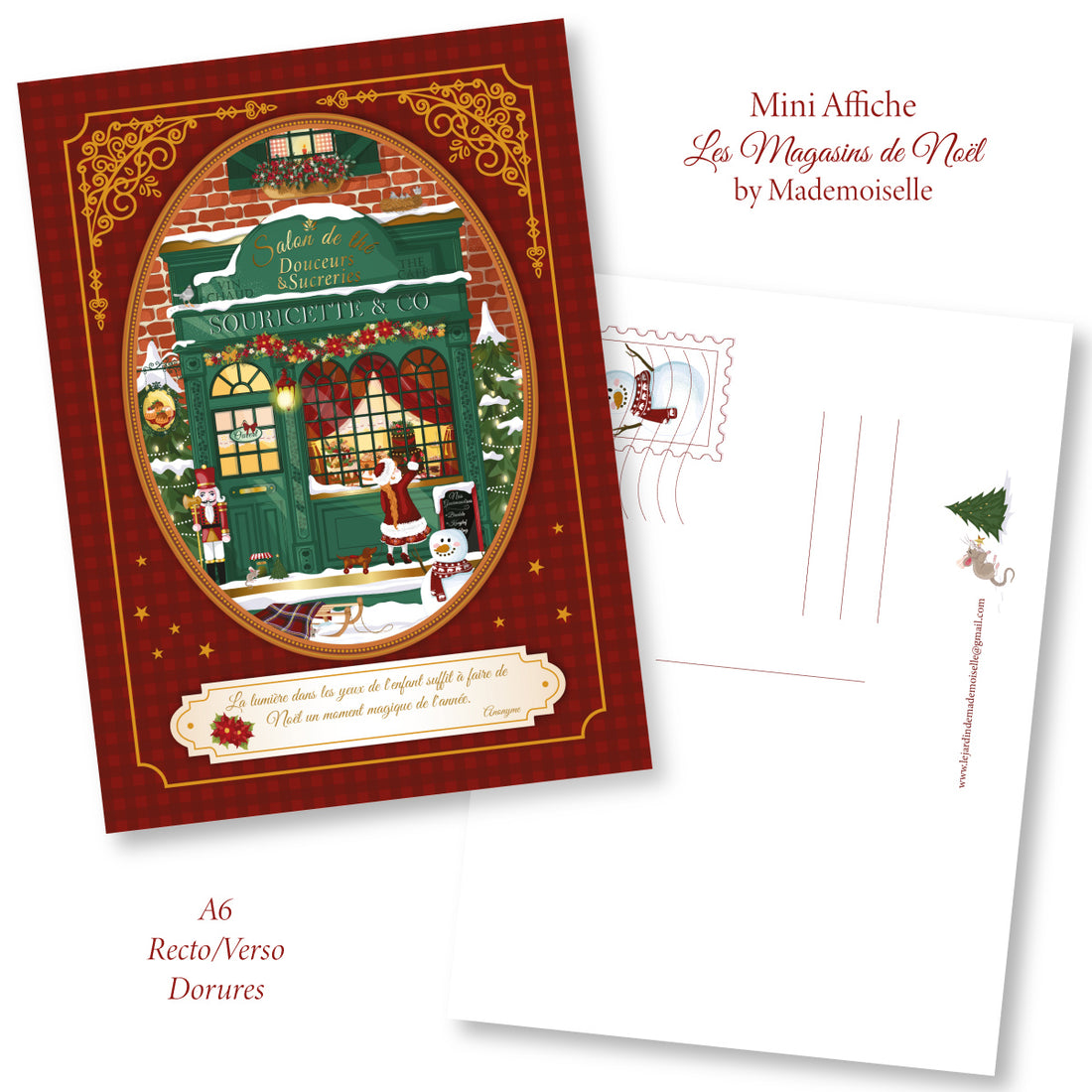 Mini Affiche A6 Chez Souricette - by Mademoiselle