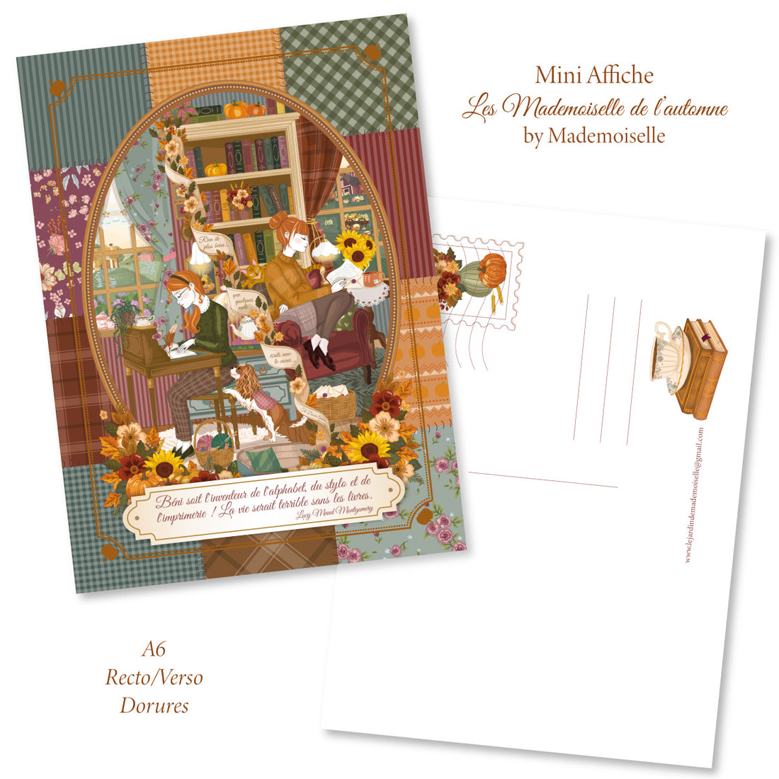 Mini Affiche A6 Ma Douce Amie + enveloppe - by Mademoiselle