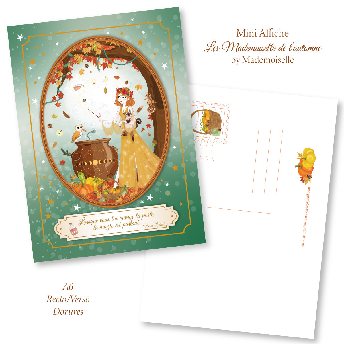 Mini Affiche A6 Elixir de Lune + enveloppe - by Mademoiselle