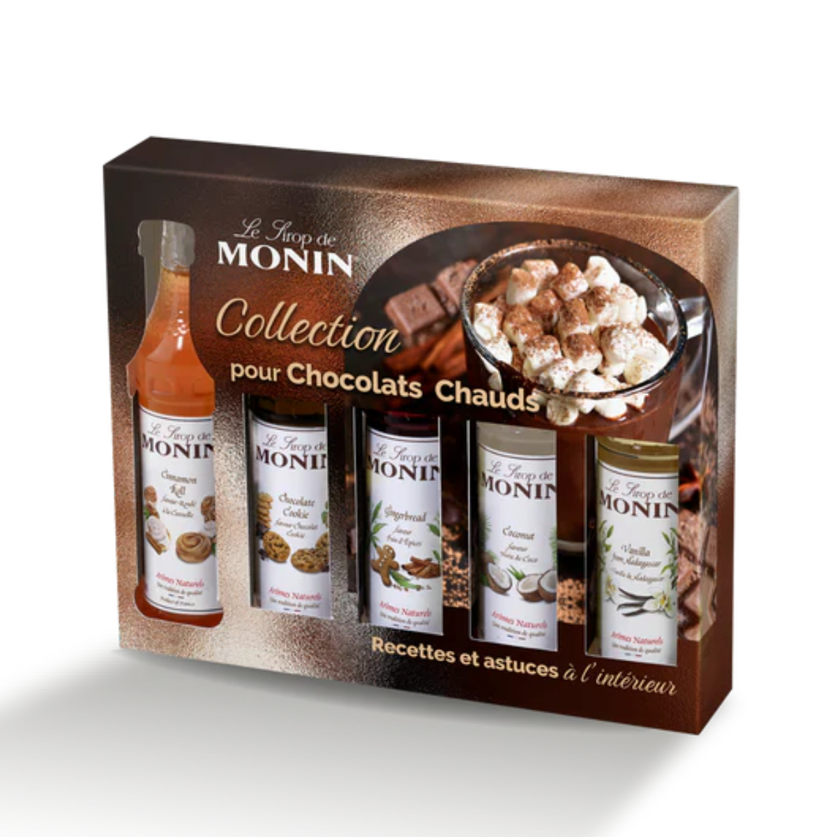 Coffret de 5 sirops pour Chocolat chaud - Monin (5x5cl)