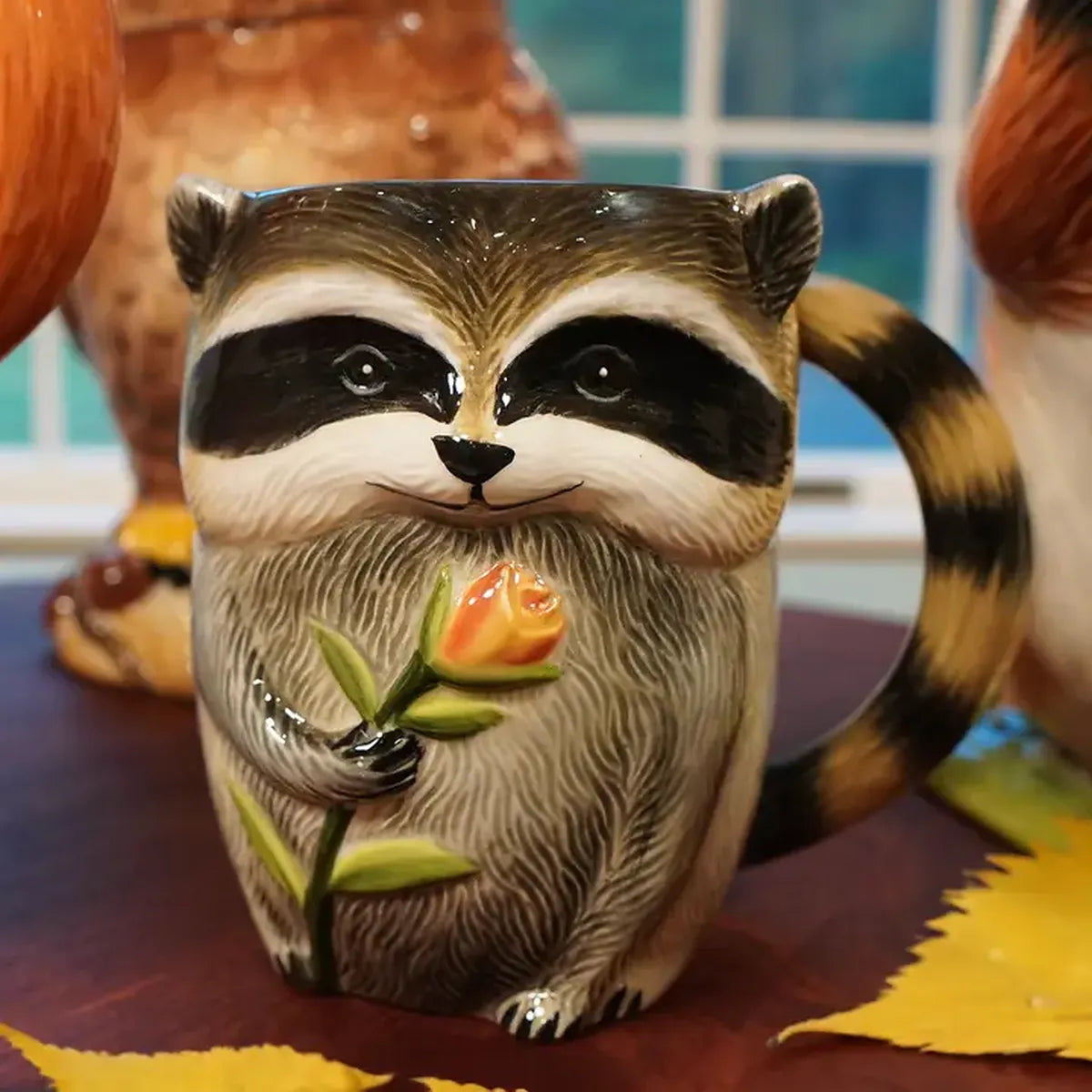 Mug 3D en faïence &quot;Petits animaux des Bois&quot; (470 ml)