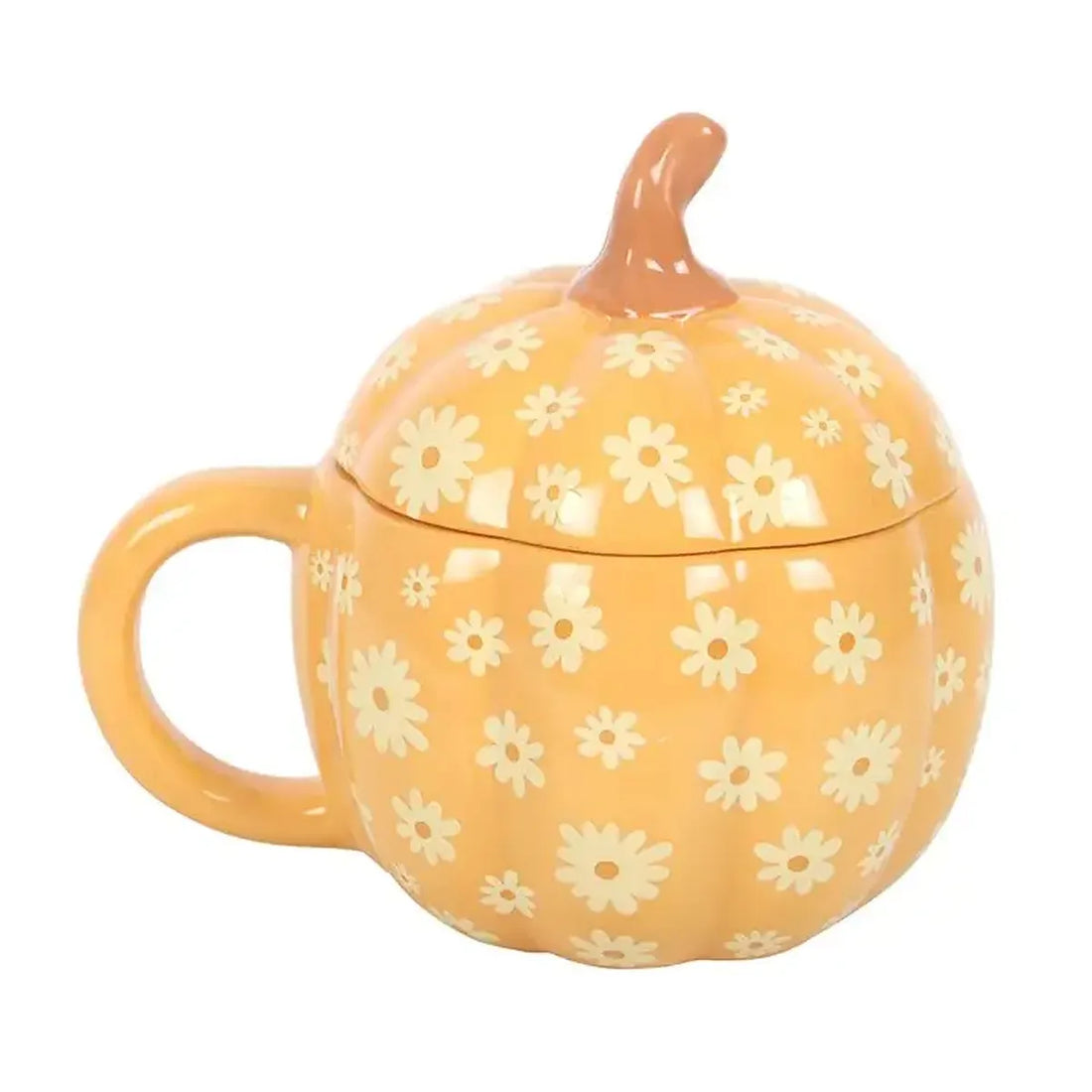 Mug citrouille groovy avec couvercle (500 ml)