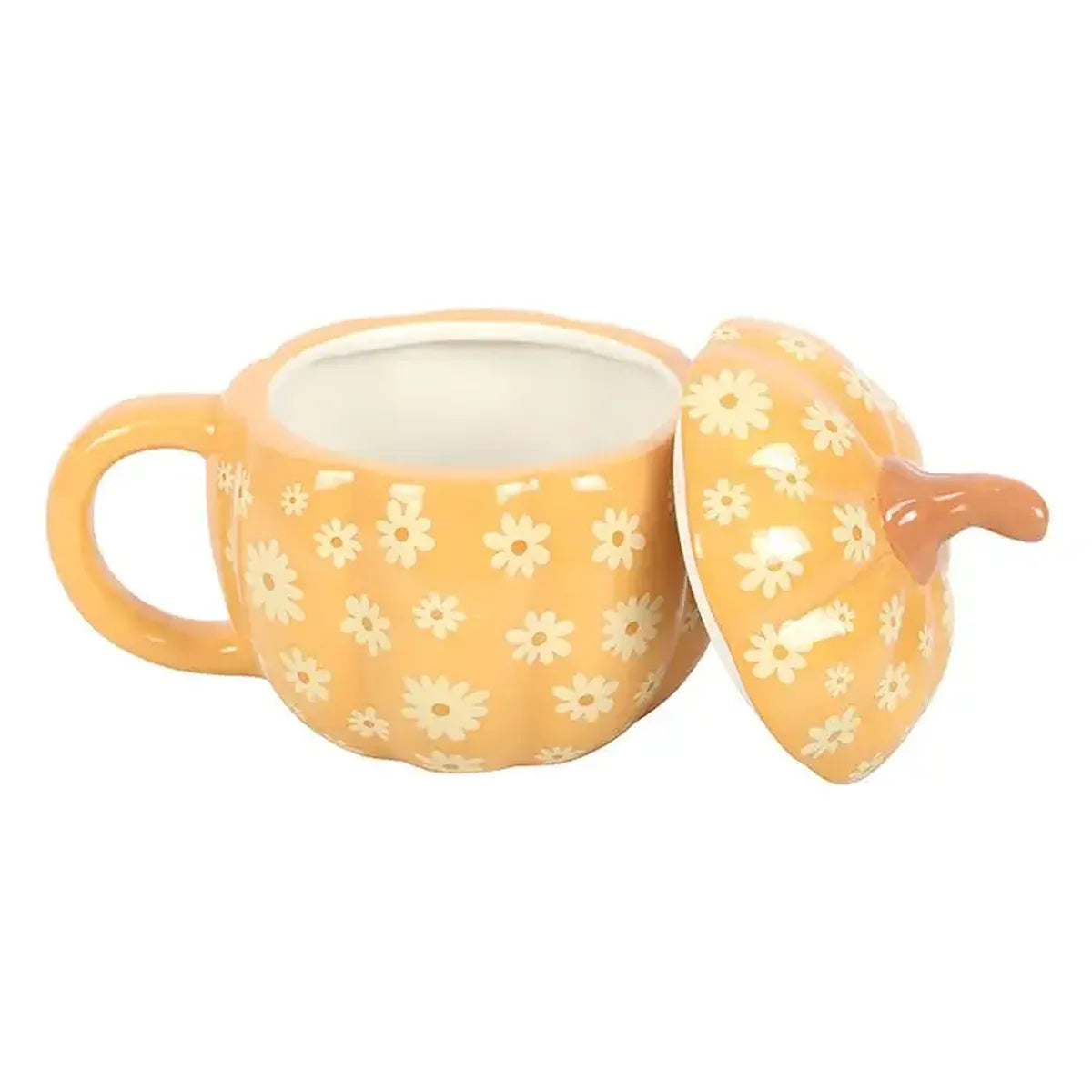 Mug citrouille groovy avec couvercle (500 ml)
