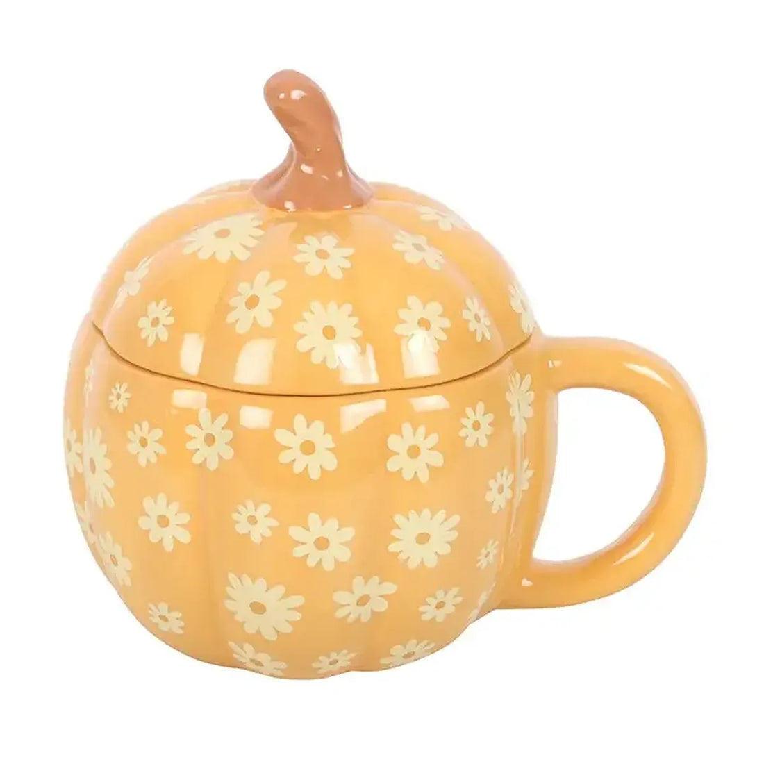 Mug citrouille groovy avec couvercle (500 ml)