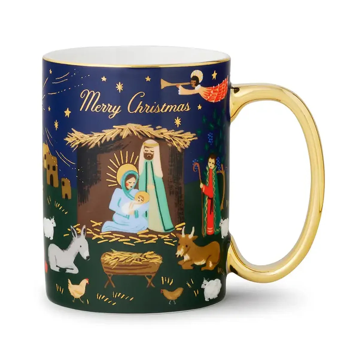 Mug en porcelaine Crèche de Noël (470 ml)