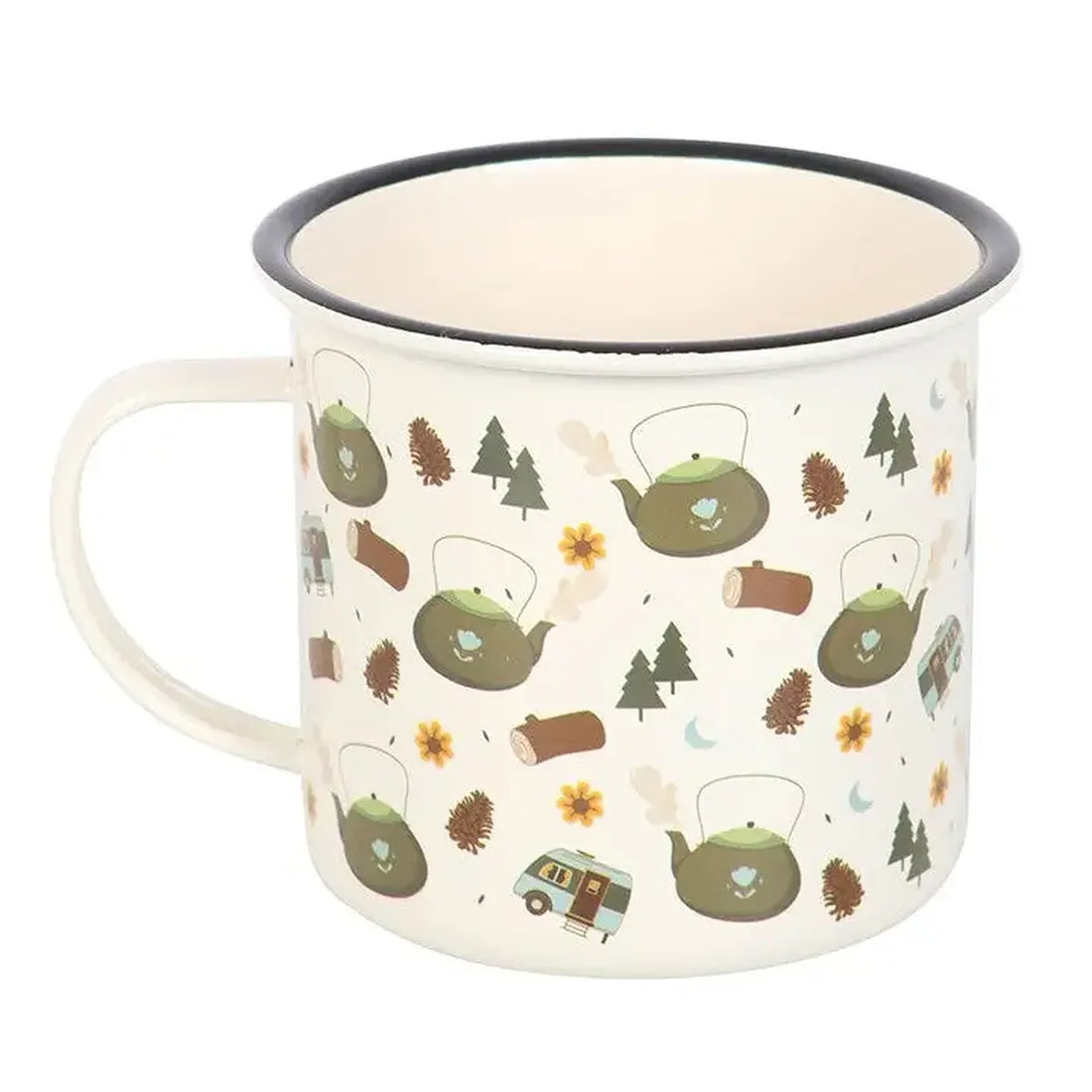 Mug en émail Week-end sous la tente (550 ml)