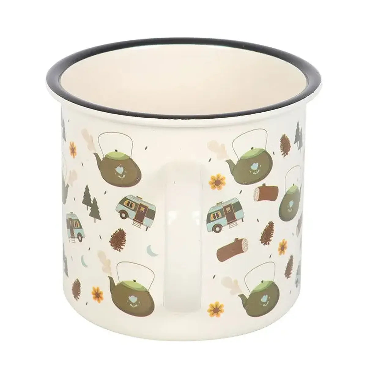Mug en émail Week-end sous la tente (550 ml)