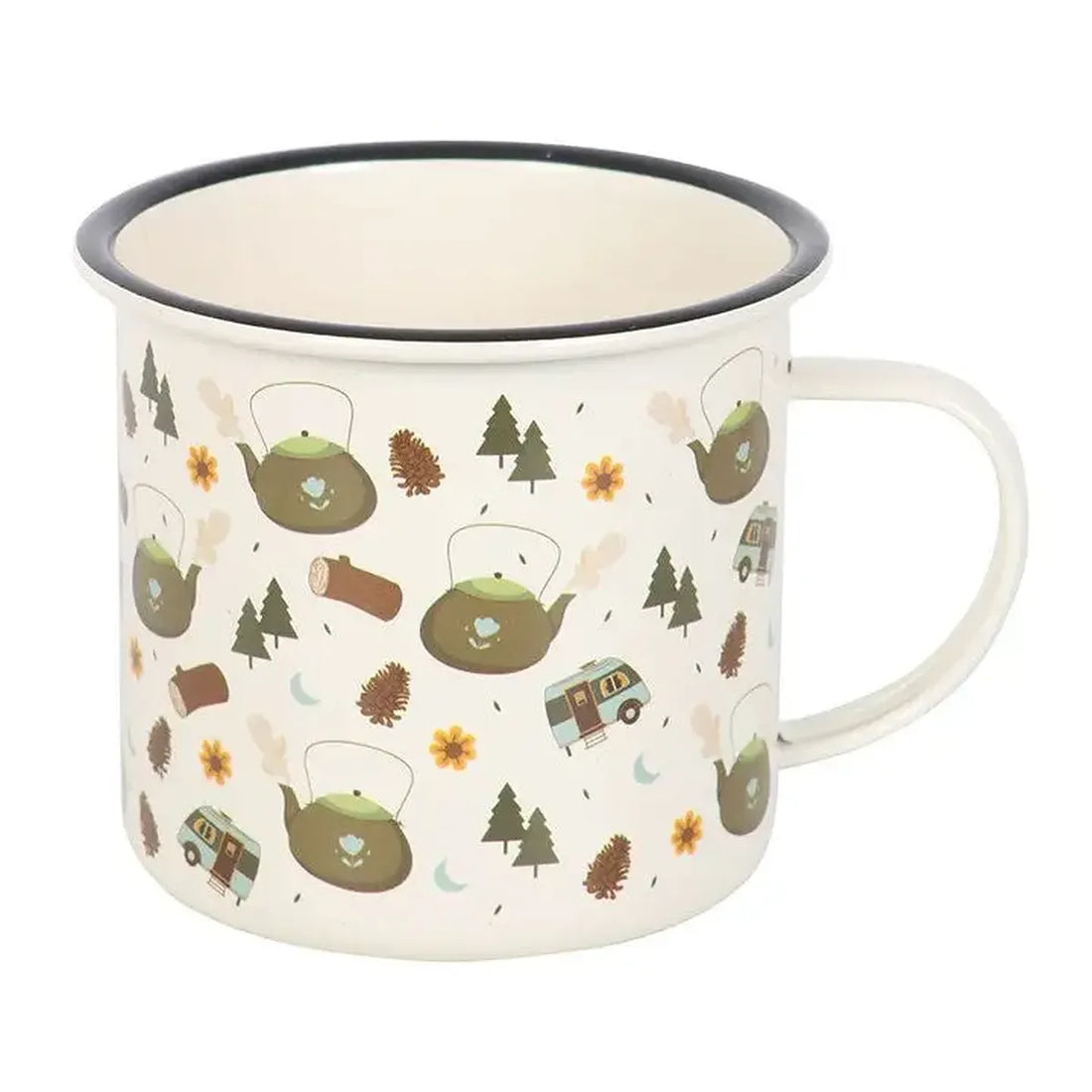 Mug en émail Week-end sous la tente (550 ml)