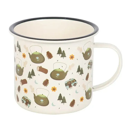 Mug en émail Week-end sous la tente (550 ml)
