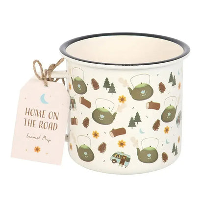 Mug en émail Week-end sous la tente (550 ml)