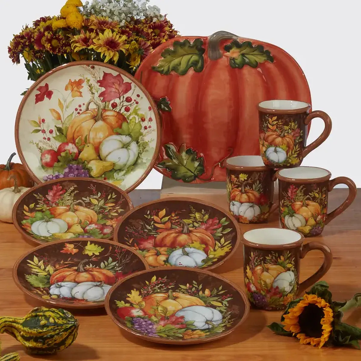 Mug 470 ml en faïence "Récoltes heureuses" (470 ml)