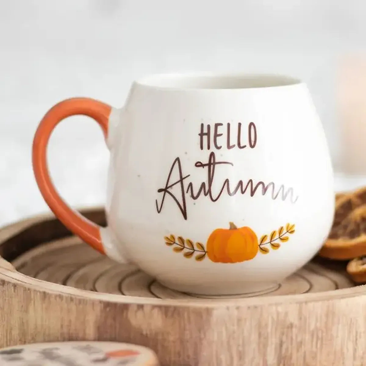 Mug arrondi &quot;Hello Automne&quot; (500 ml)