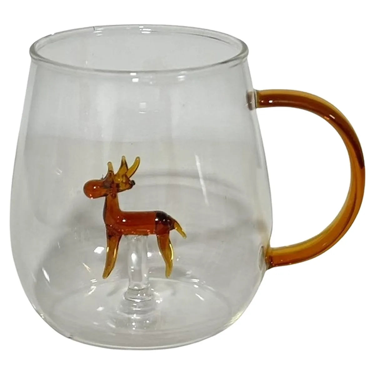 Mug de Noël 3D en verre Renne du Père-Noël (450ml)