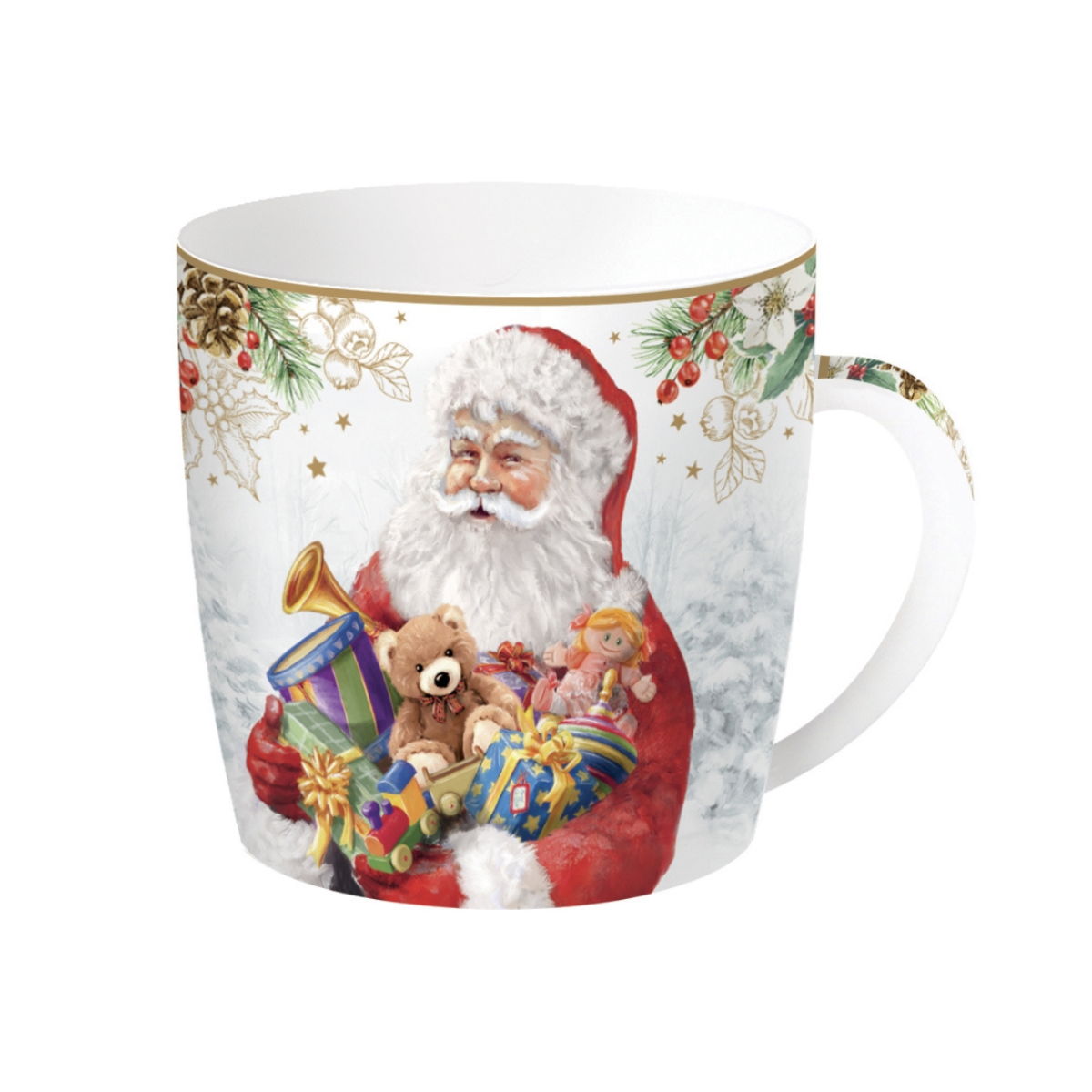 Taza de porcelana 350 ml + caja metálica &quot;Se acerca la Navidad&quot; 