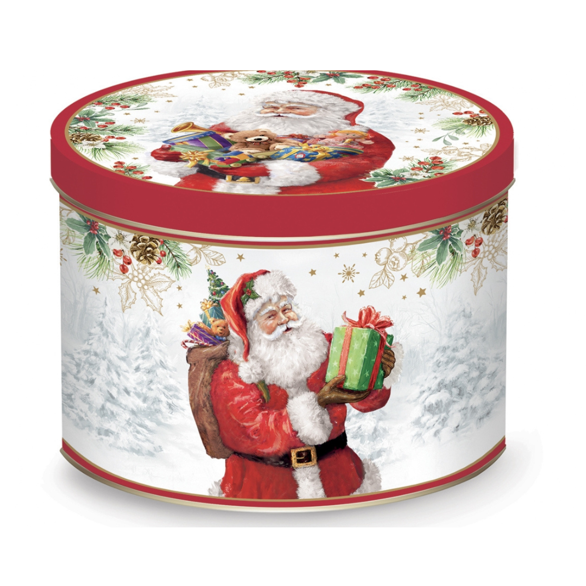 Taza de porcelana 350 ml + caja metálica &quot;Se acerca la Navidad&quot; 