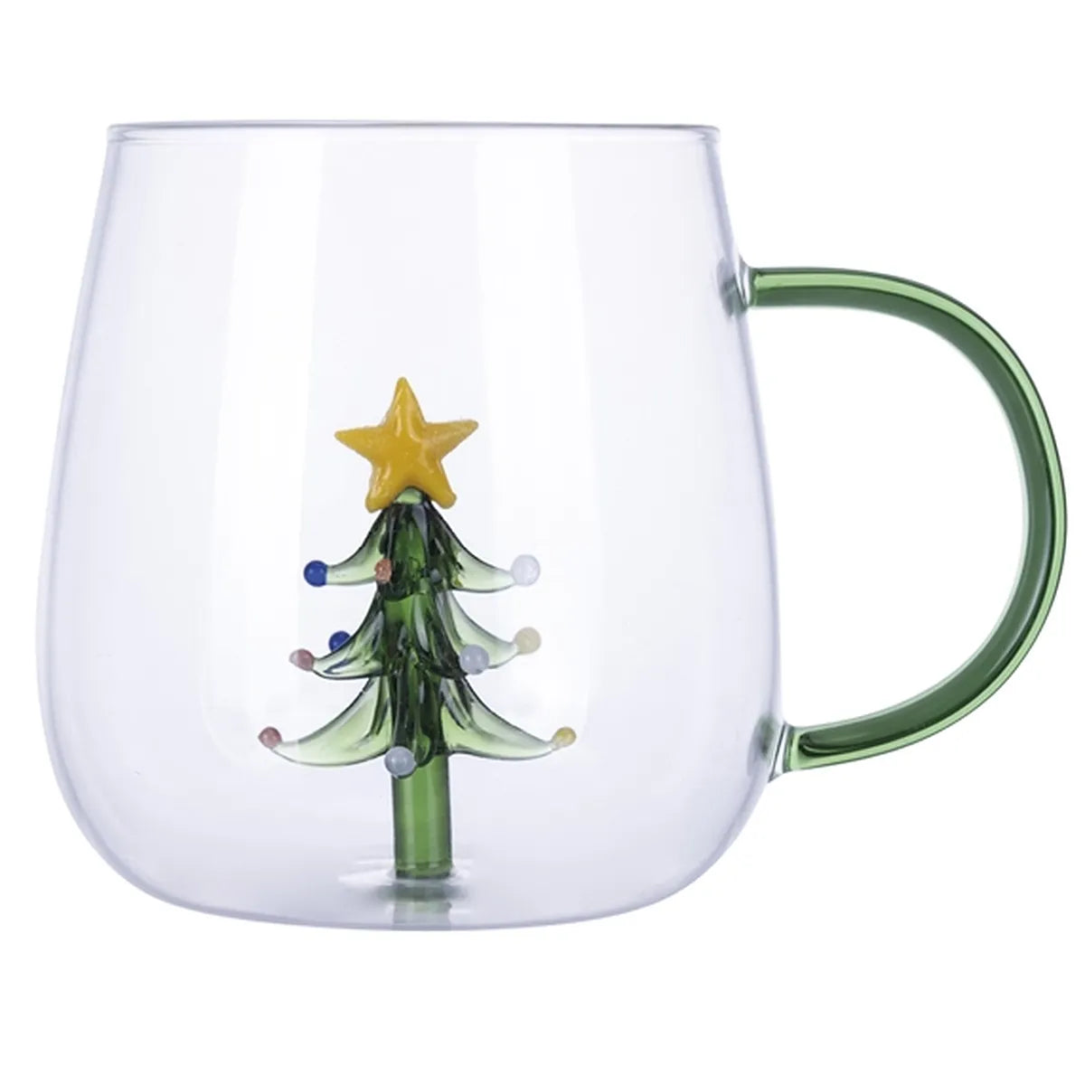 Mug de Noël 3D en verre Sapin en fête (450ml)