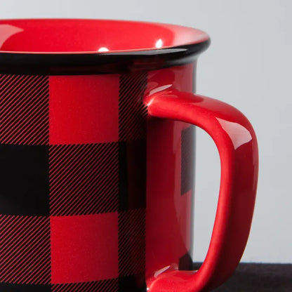 Mug 350 ml plaid tartan rouge "Buffalo"
