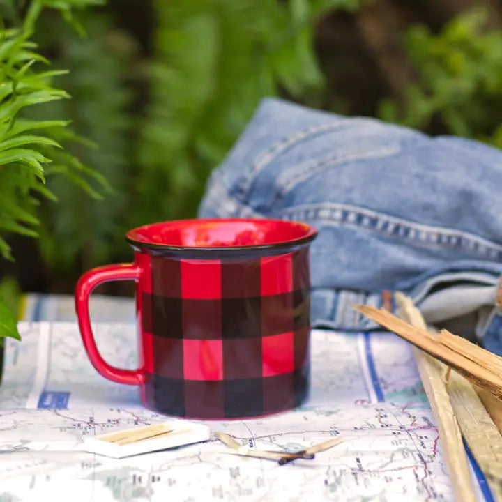Mug 350 ml plaid tartan rouge "Buffalo"