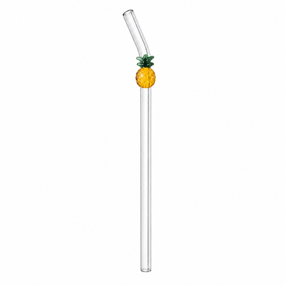 Paille en verre Fruits d&