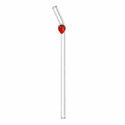 Paille en verre Fruits d&