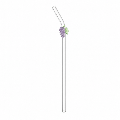 Paille en verre Fruits d&