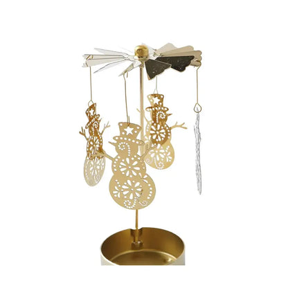 Carrousel enchanté Bonhomme de neige doré