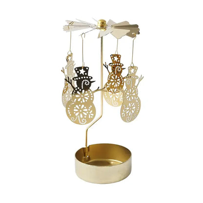 Carrousel enchanté Bonhomme de neige doré