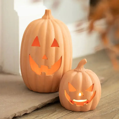 Photophore &quot;Pumpkin Jack&quot; en terre cuite (12,5 cm)