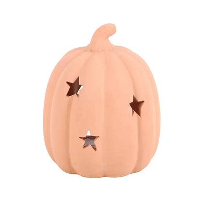 Photophore Citrouille en terre cuite (9 cm)