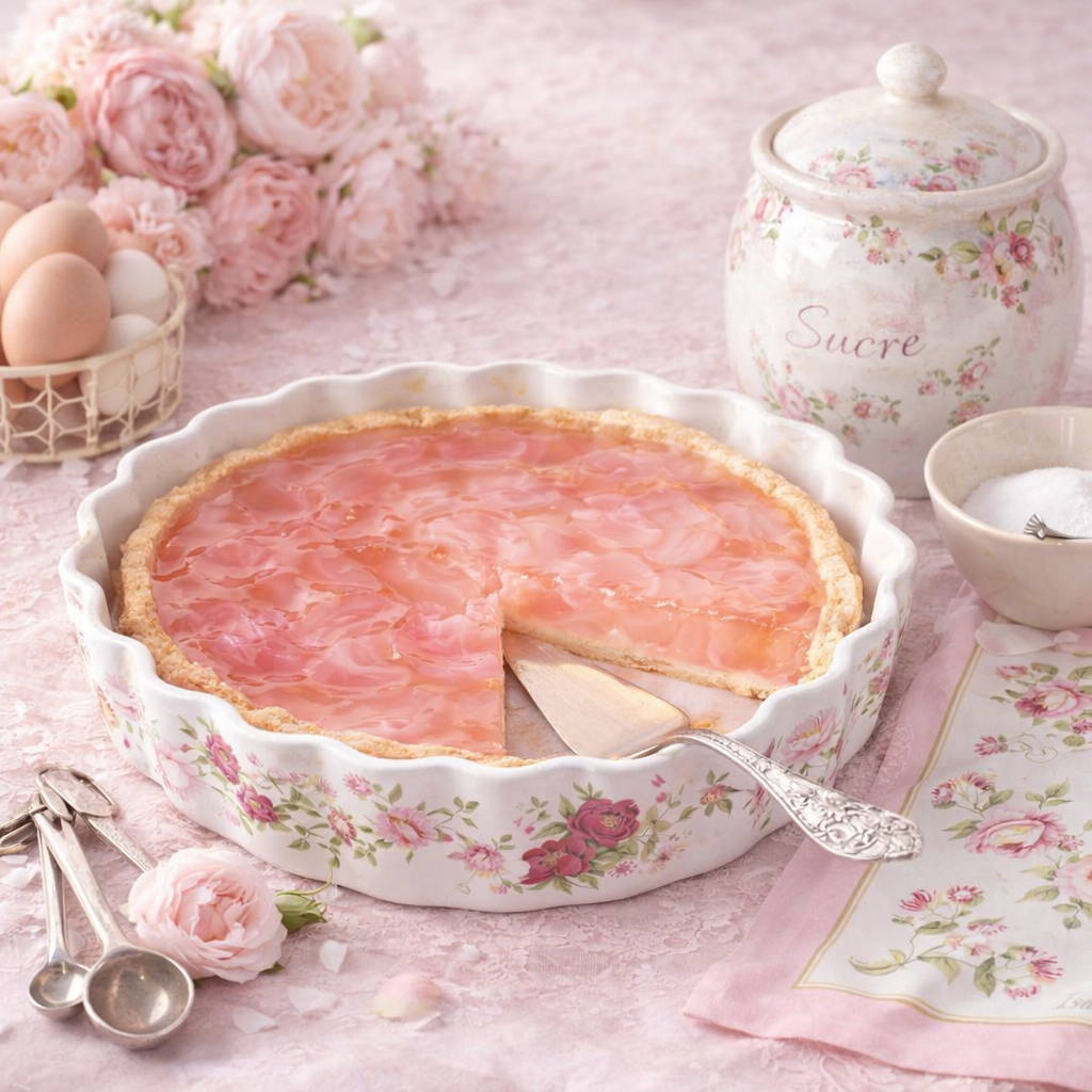 Plat à tarte en porcelaine "Pivoine" Ø24,5