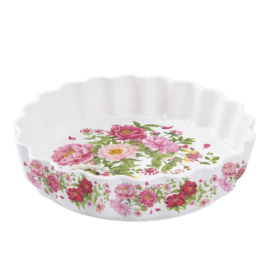 Plat à tarte en porcelaine "Pivoine" Ø24,5