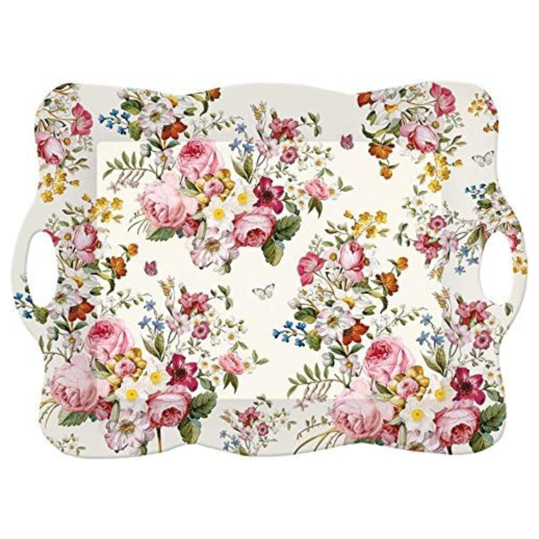 Plateau floral "Paradis des Papillons" (53x38 cm)