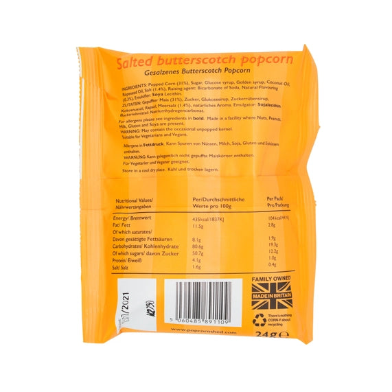 Popcorn gourmand Butterscotch - Format snack (24g)