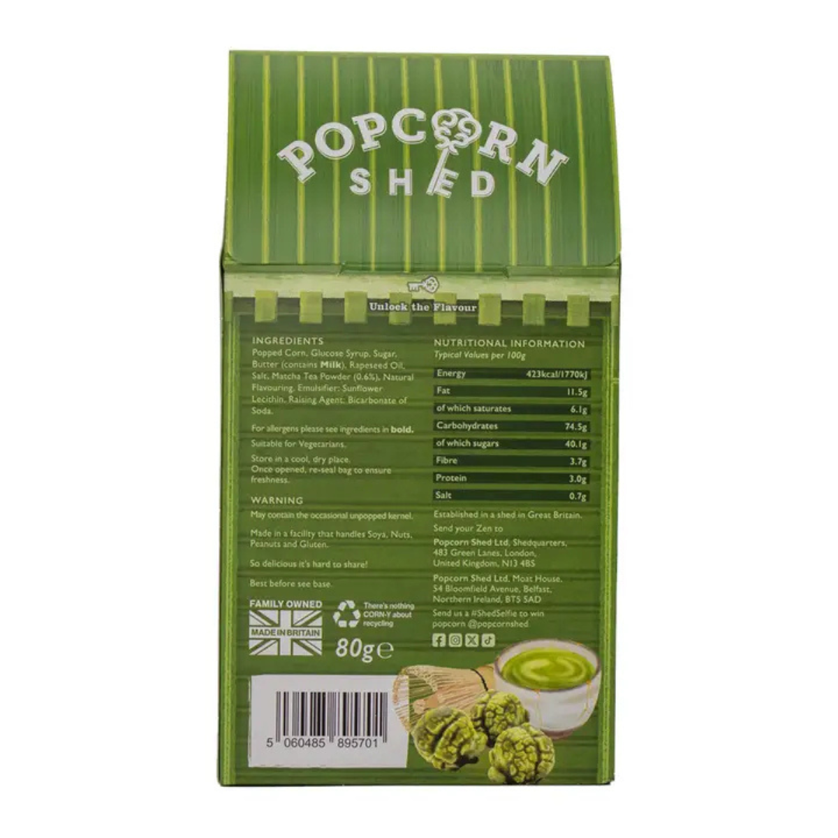 Popcorn gourmand Matcha Latte (80g)
