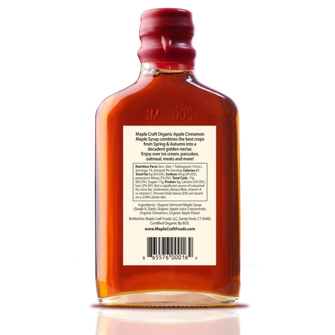 Sirope de arce ecológico con manzanas y canela - 200 ml
