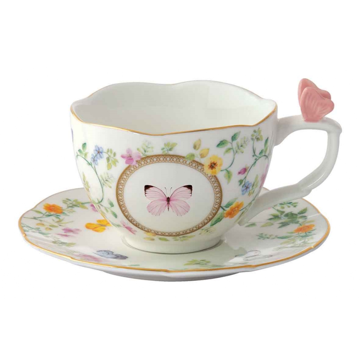 Tasse à thé et soucoupe "Danse des papillons" (240 ml)