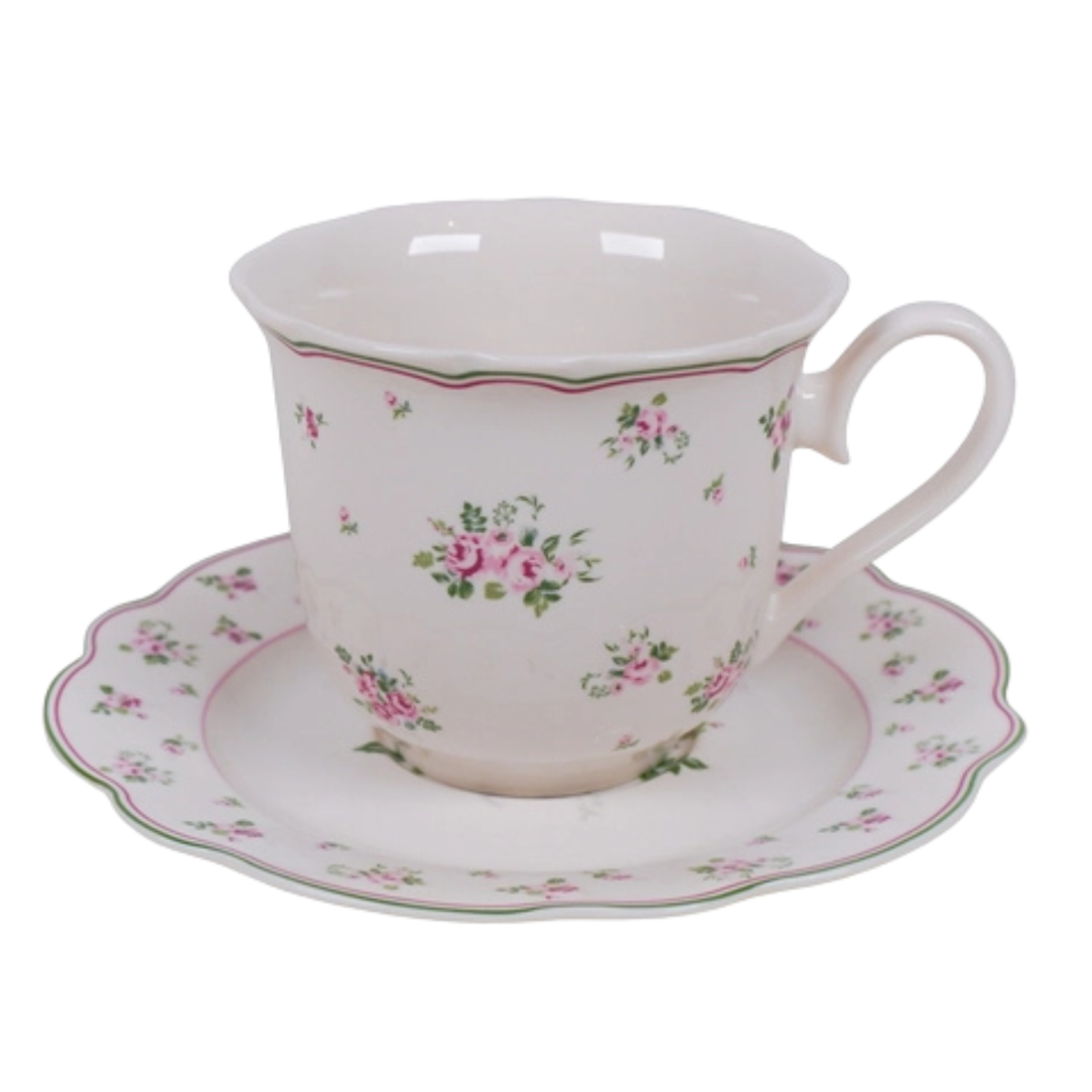 Tasse et soucoupe "Jardin de Lisa" (300 ml)