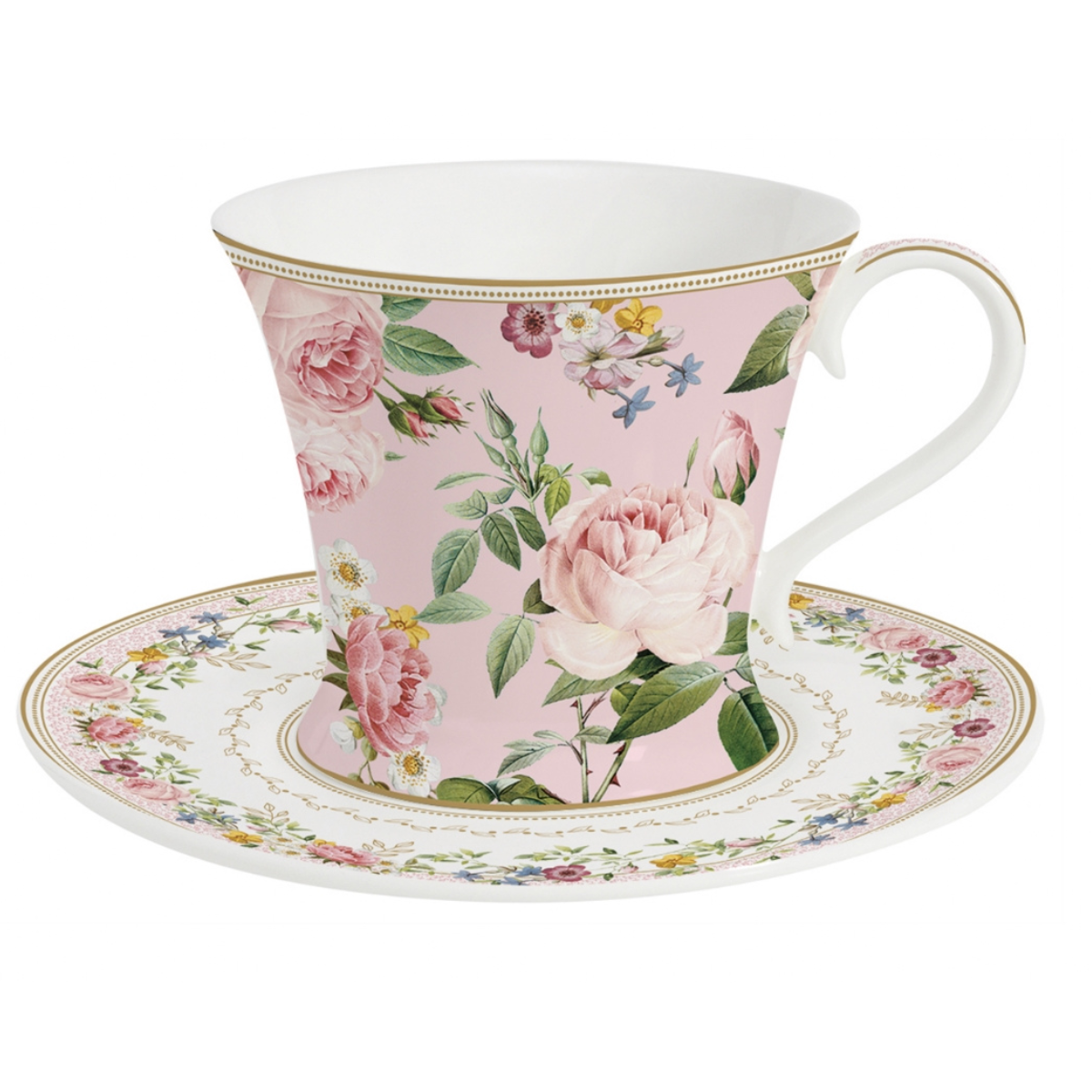 Tasse à thé et soucoupe "Chant des roses" (200 ml)