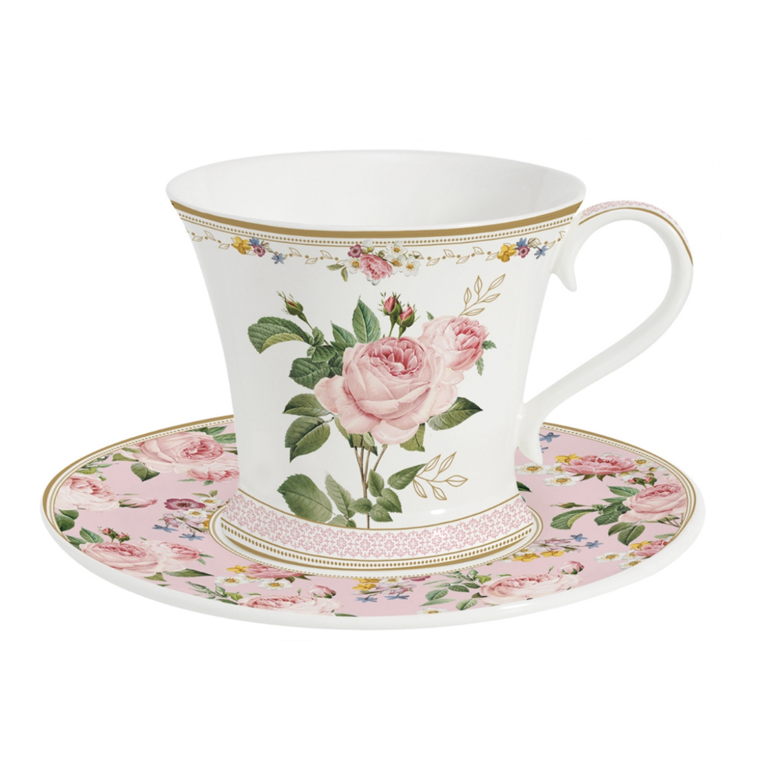 Tasse à thé et soucoupe "Chant des roses" (350 ml)