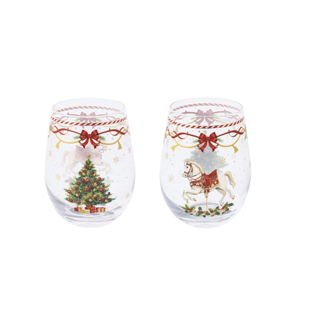 Lot de 2 verres &quot;Contes de Noël&quot; (500 ml)