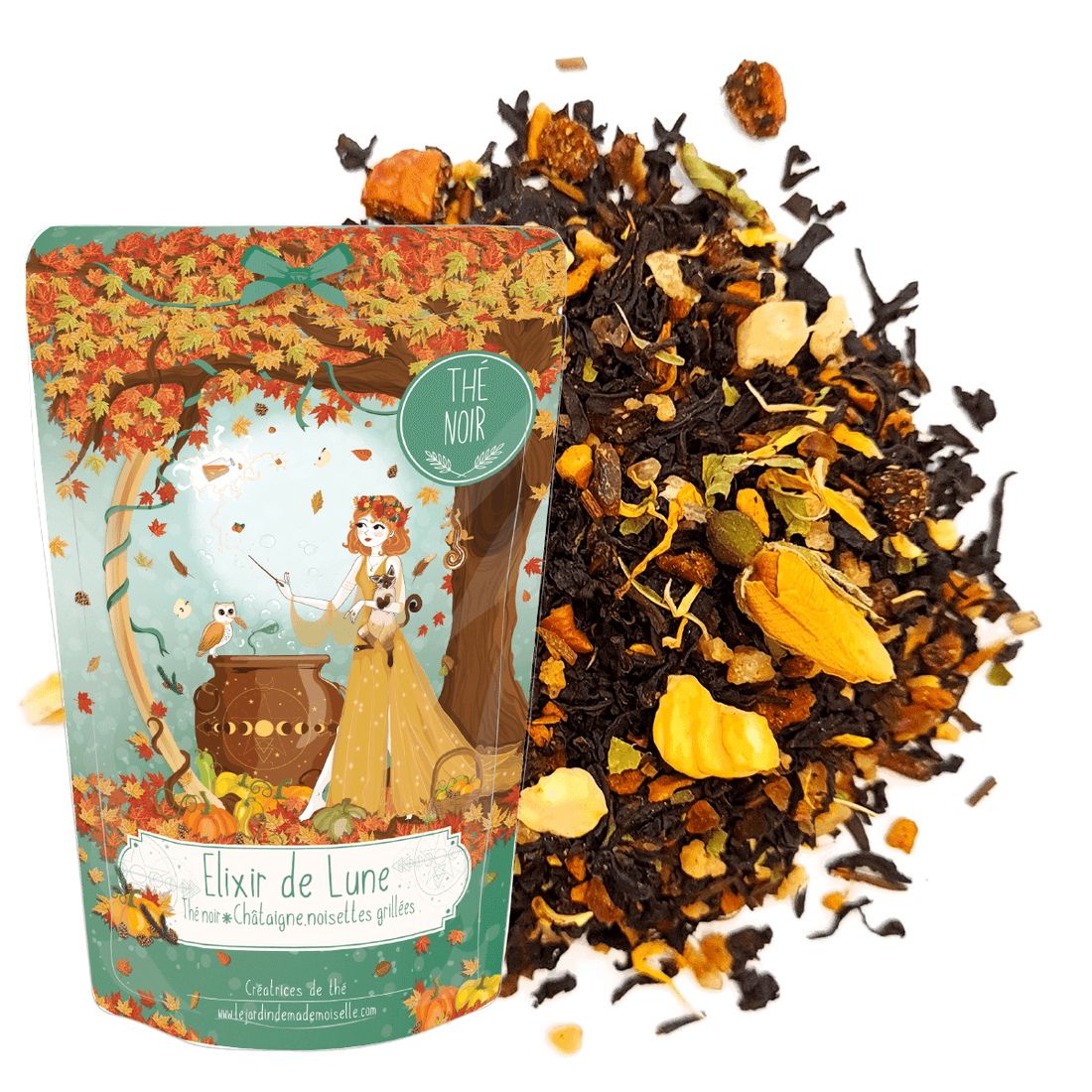 elixir de lune thé noir châtaigne et noisettes grillées