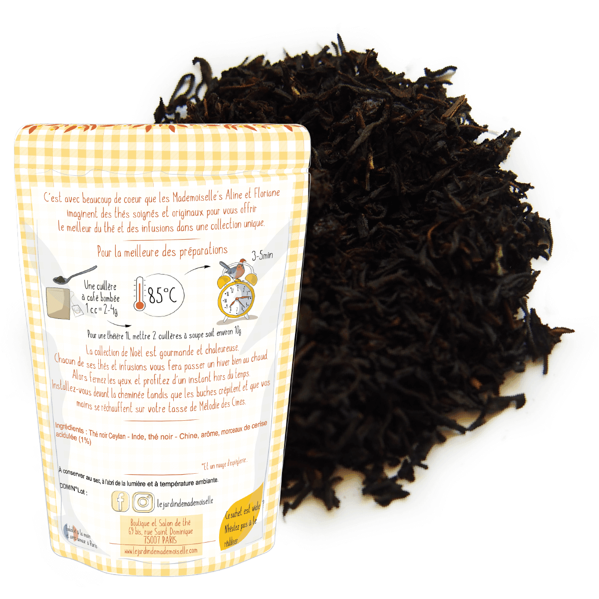 thé noir cerise amande mélodie des cimes noel