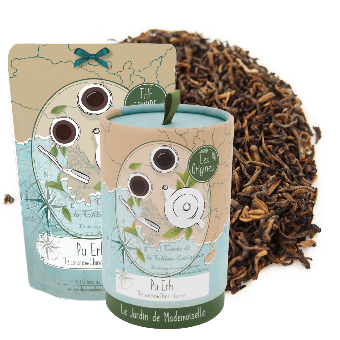 puerh thé sombre fermenté premium chine grand cru yunnan