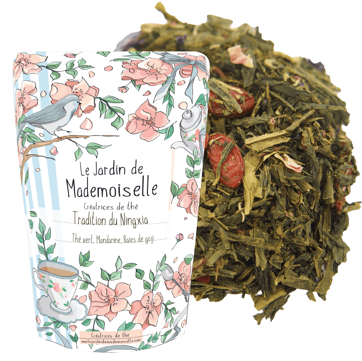 Thé vert Tradition du Ningxia baie de goji mandarine